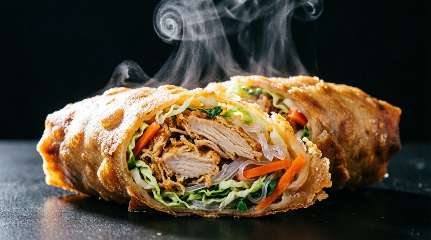 Crispy Chicken & Vegetable Egg Rolls