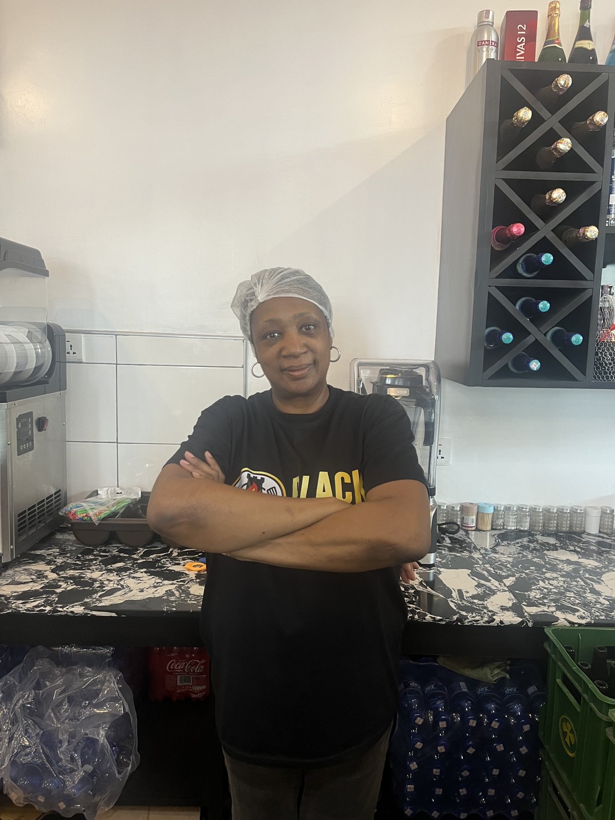 Chef Latansia, founder of Black Castle Grill, in her kitchen